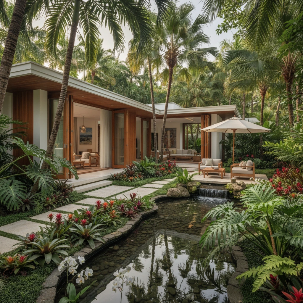 Landscape Taman Tropis Rimbun